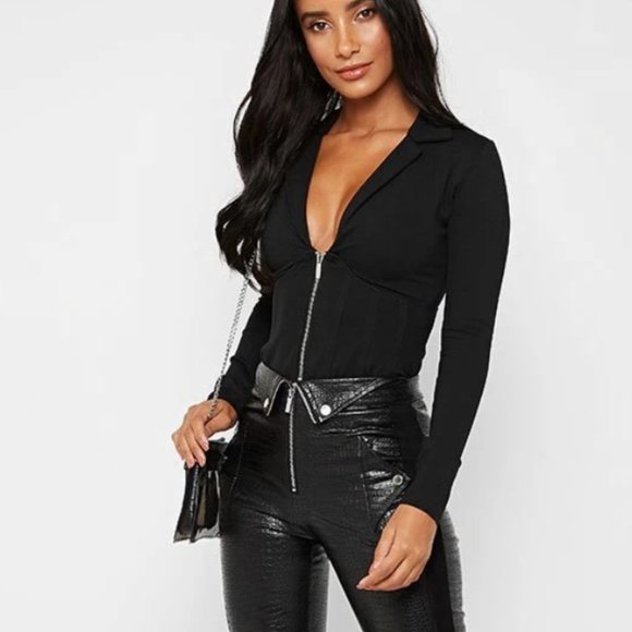 Manière De Voir - BLAZER BODYSUIT - BLACK - Picture 2 of 4